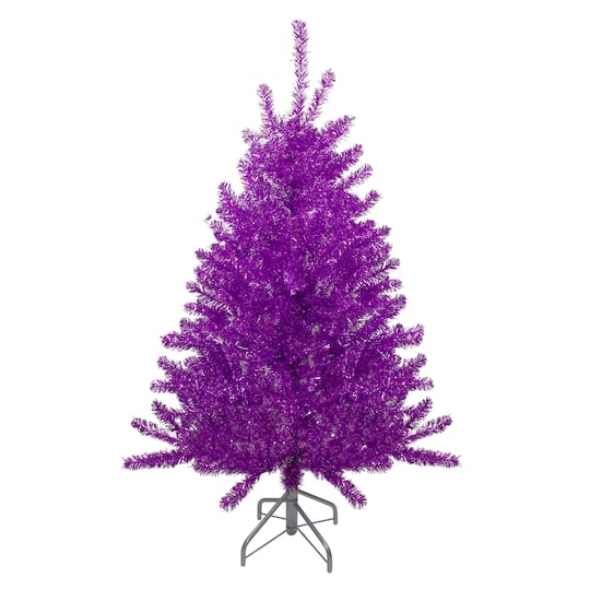 4.5Ft Unlit Metallic Purple Tinsel Artificial Christmas Tree By Northlight | 4.5 ft | Michaels®